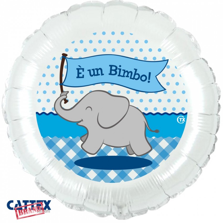 Palloncini Mylar CTX+ - Elefantino è un Bimbo! (18”)